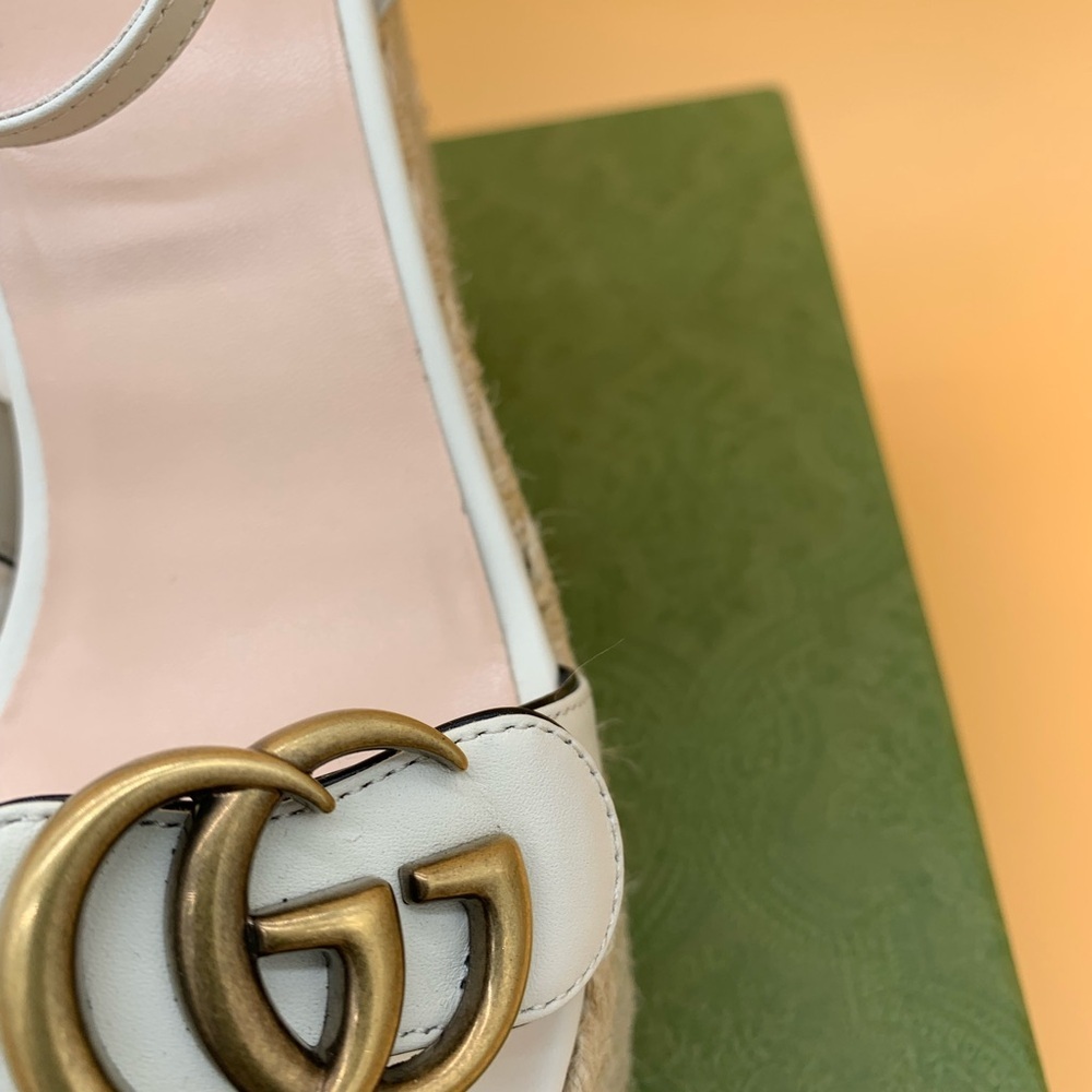 Gucci Lifford Double G Logo Espadrilles Sandals size 41.5 - Picture 3 of 16